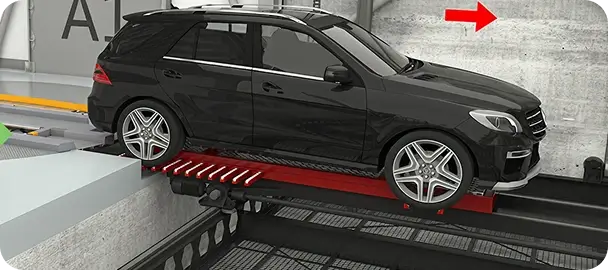 Стъпка 3 — конвейер прехвърля автомобила