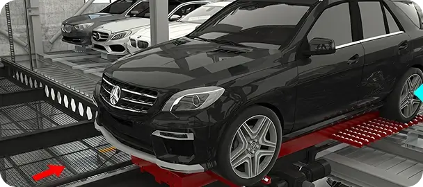 Стъпка 5 — автомобилът е поставен на паркомястото